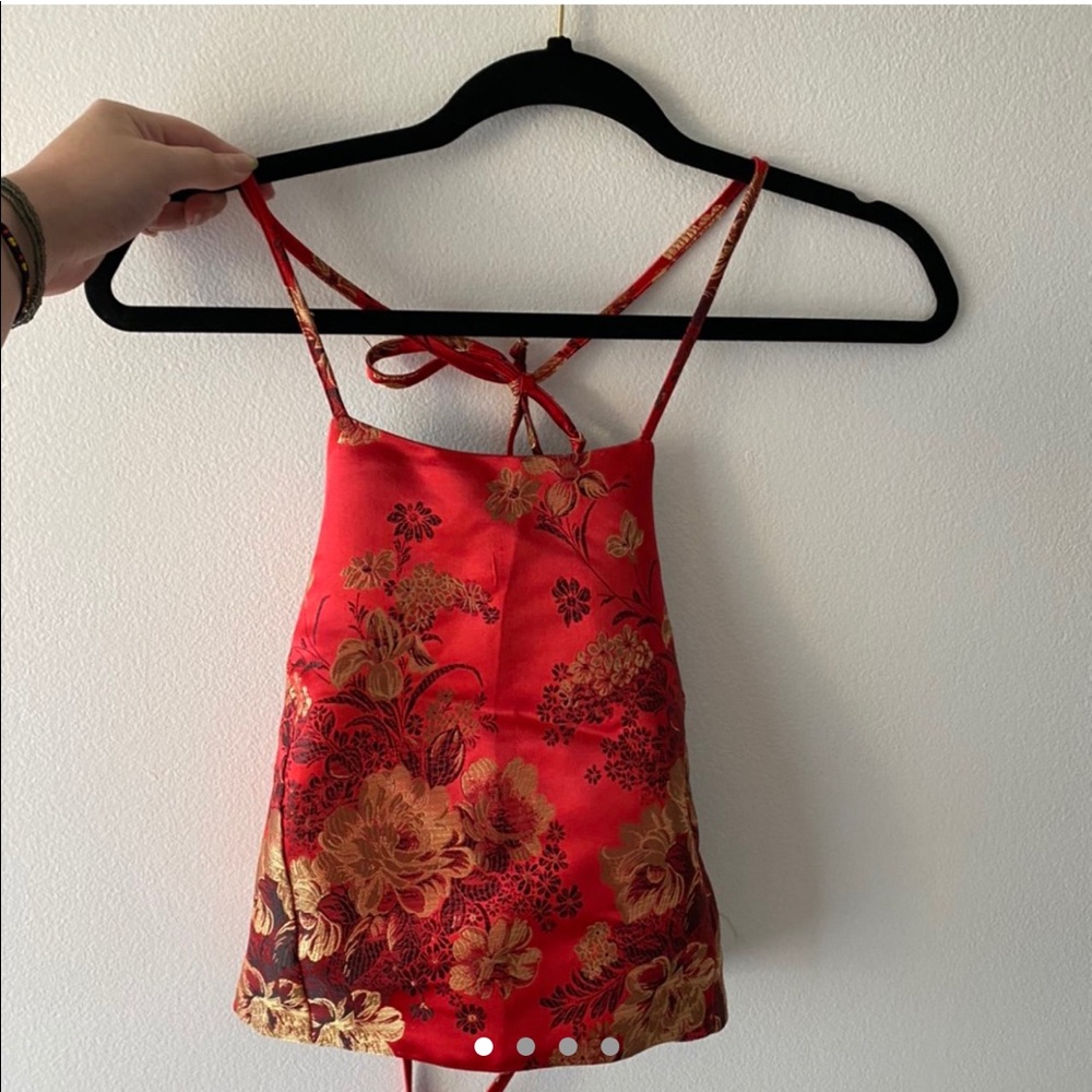 Cute red floral top